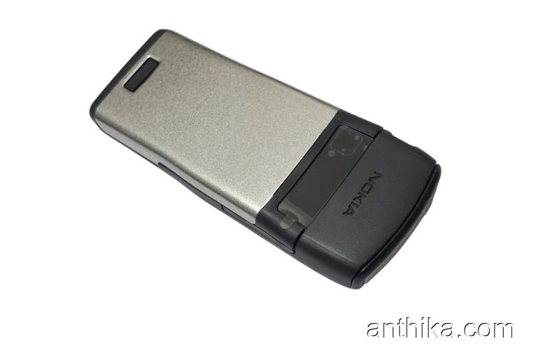Nokia E50 Kapak Kasa Tuş High Quality Full Housing Silver New