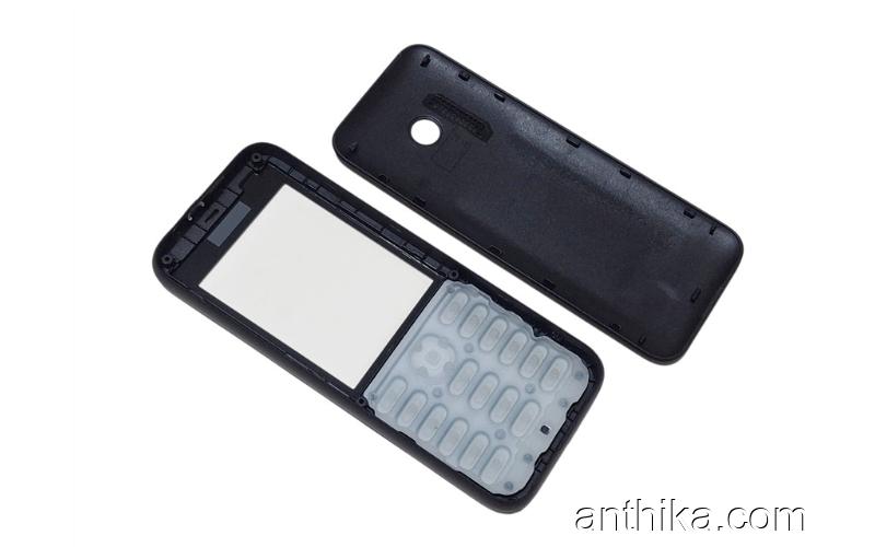 Nokia 215 Kapak Tuş Good Quality Front and Battery Cover Keypad Black New