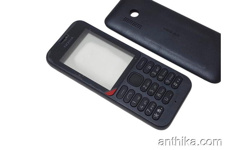 Nokia 215 Kapak Tuş Good Quality Front and Battery Cover Keypad Black New