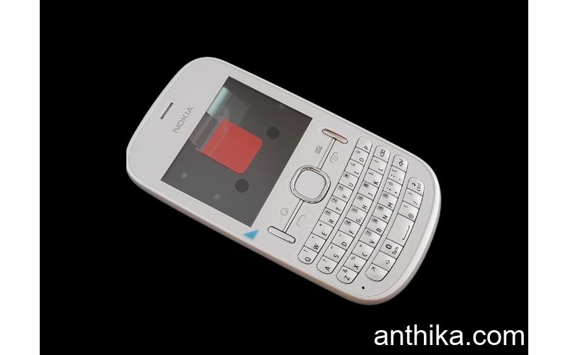 Nokia 200 201 Asha 200 201 Kapak Tuş Original Front Cover and Keypad White