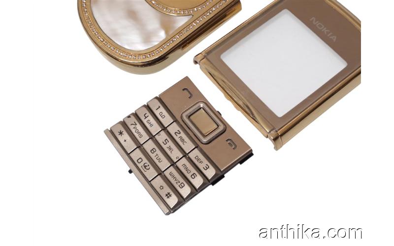 Nokia 8800 Sirocco Gold Kapak Tuş Set Kral Arthur Seri King Arthur Edition