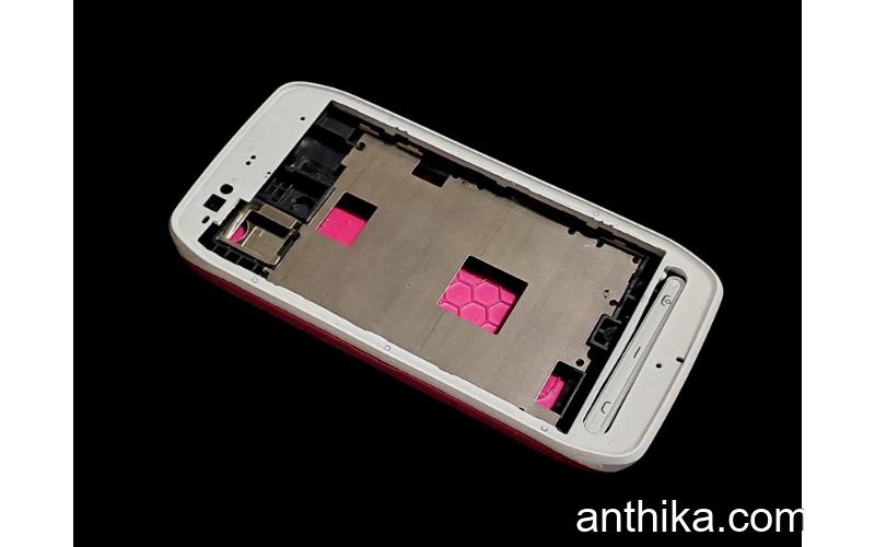 Nokia Lumia 603 Kapak Kasa Tuş Full Housing White Pink New