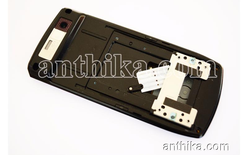 LG KE500 Kapak Tuş Original Middle Cover Silver Black Used