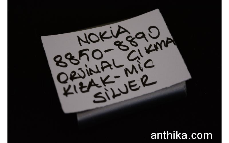 Nokia 8850 Mikrofon Kızak Mekanizma Original UI Keypad Cover Mic Silver