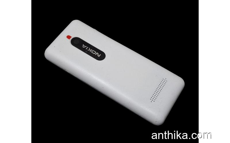 Nokia 206 Kapak Kasa Tuş High Quality Nokia Asha 206 Full Housing White