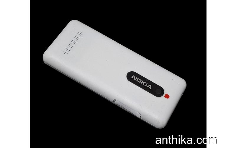 Nokia 206 Kapak Kasa Tuş High Quality Nokia Asha 206 Full Housing White