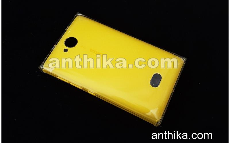 Nokia 503 Asha Kapak Original Back Cover Battery Cover Yellow New