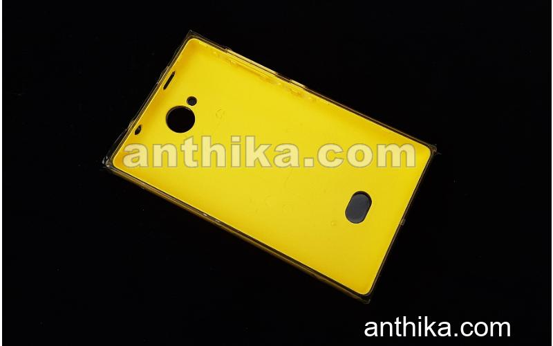 Nokia 503 Asha Kapak Original Back Cover Battery Cover Yellow New