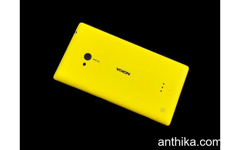 Nokia Lumia 720 N720 Kapak Soket Flex Original Back Cover Yellow New