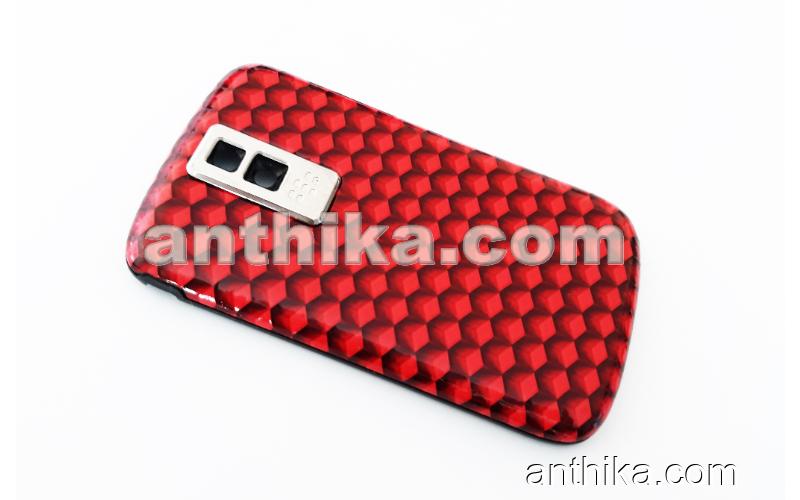 Blackberry 9000 Bold Kapak High Quality Battery Cover Red-Black New