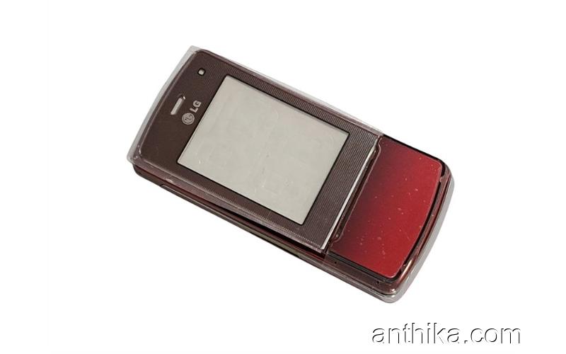 LG KF510 Kapak Kasa Tuş Original Full Housing Red New