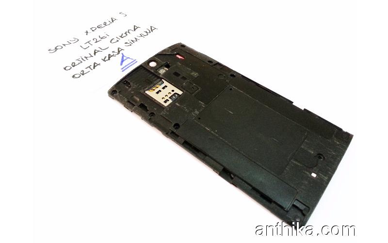 Sony Xperia S LT26i Orta Kasa Orjinal Middle Black