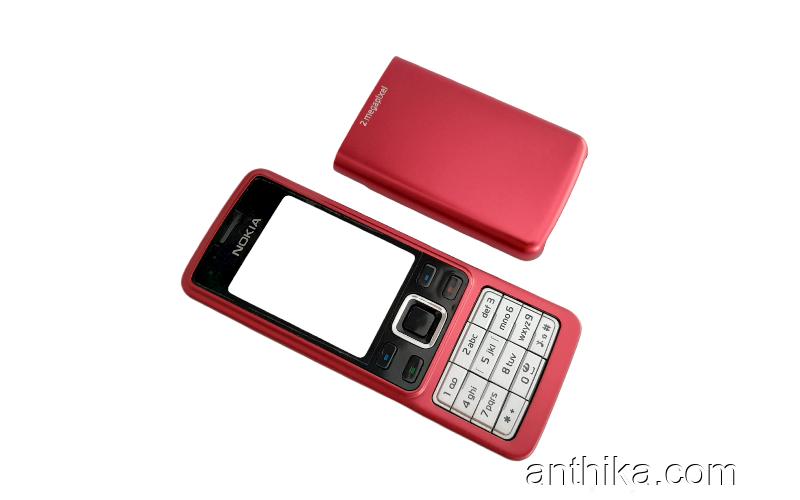 Nokia 6300 Kapak Tuş Front-Battery Cover with Keypad Red Black New