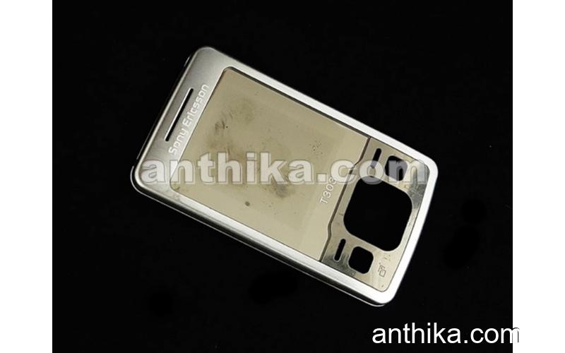 Sony Ericsson T303 Kapak Original Front Cover Silver Used