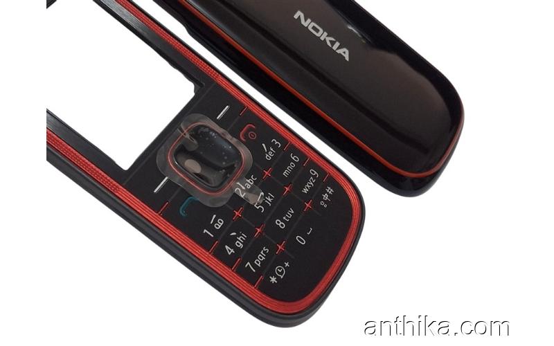 Nokia 5030 Kapak Tuş Original Xpress on Cover Black Red New