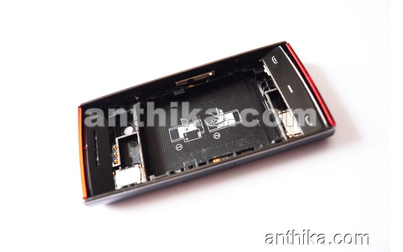 Nokia 5800 Kapak Tuş Original Full Housing Body Kit Red Black Red Used-2