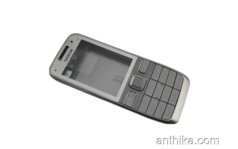 Nokia E52 Kapak Kasa Tuş Original Full Housing Silver New Condition