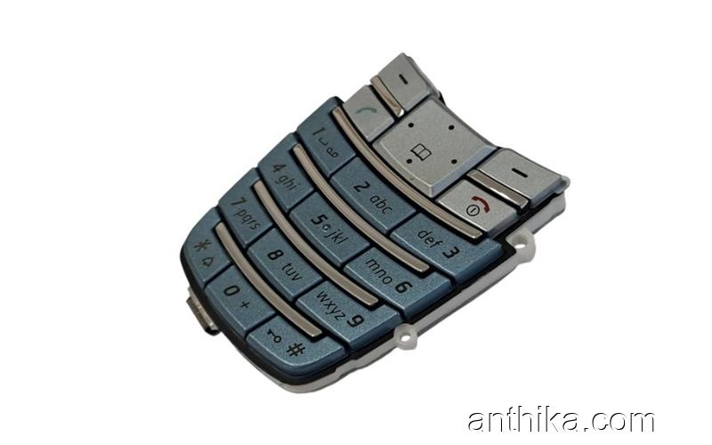 Siemens AX75 Tuş Original Keypad Silver Blue New