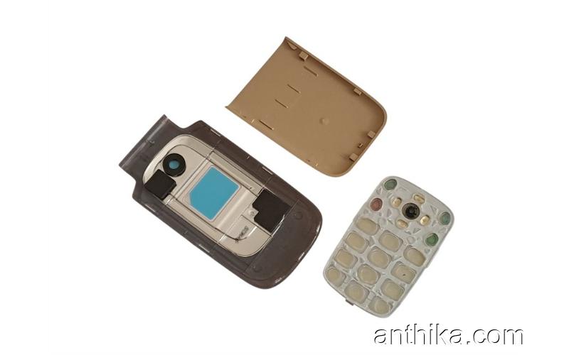 Nokia 6085 6086 Kapak Tuş Set Original Cover Gold New