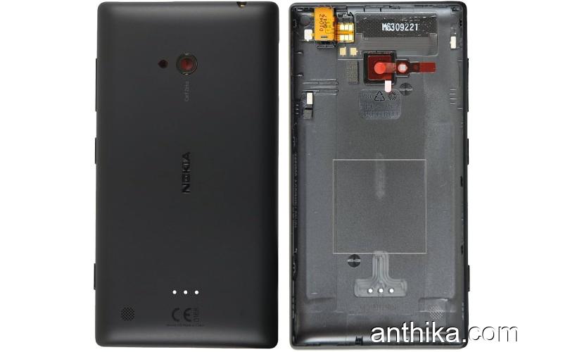 Nokia Lumia 720 N720 Kapak Soket Flex Original Back Cover Black New
