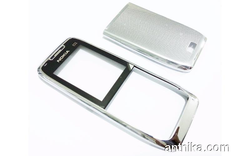 Nokia E51 Kapak Takım Orjinal Front Battery Cover Silver