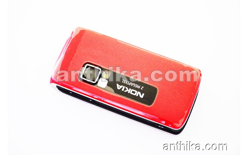 Nokia 6288 Kapak Kasa Tuş Original Full Housing Red New