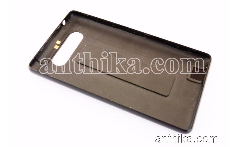 Nokia Lumia 820 Kapak Anten Original Battery Cover Black Orange 02501T7