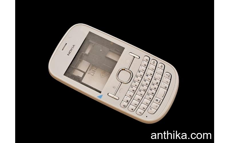 Nokia Asha 200 Kapak Kasa Tuş Original Full Housing White New