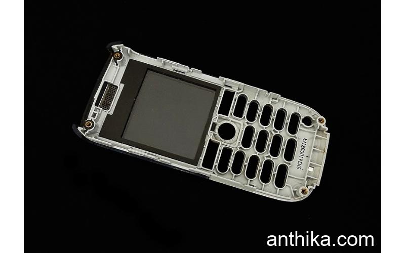 Sony Ericsson K300 K300i Kapak Original Front Cover Silver Blue Used