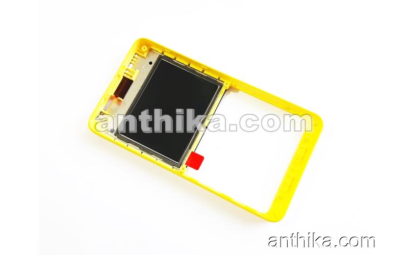 Nokia 210 Asha Kapak Original Front Cover Yellow New