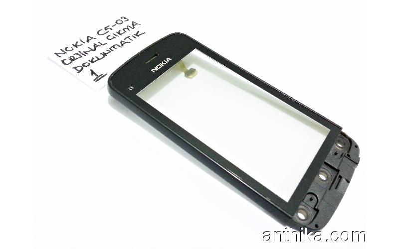 Nokia C5-03 Dokunmatik Digitizer Touchscreen Black-1