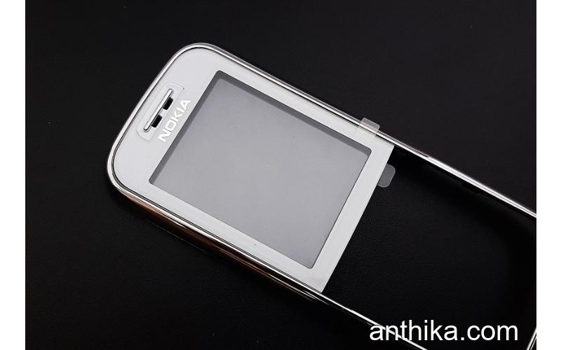 Nokia 6233 Kapak Original Front Cover Silver White New