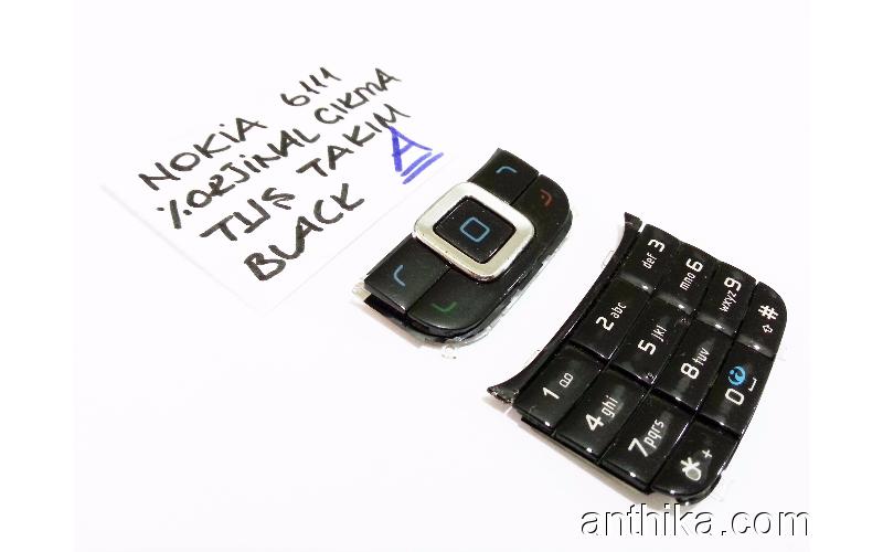 Nokia 6111 Tuş Orjinal Keypad Black used