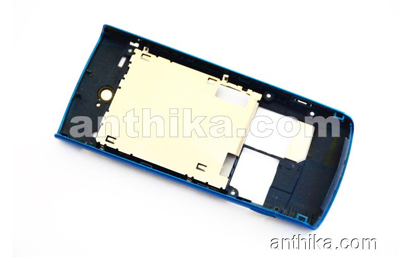 Nokia X3-02 Kasa Original Back Cover Middle Cover Blue Used