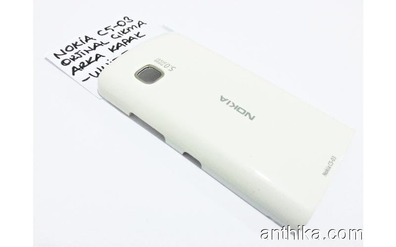 Nokia C5-03 Kapak Orjinal Battery Cover White