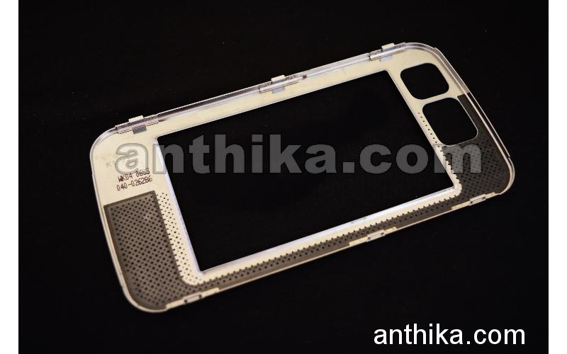 Nokia N800 Kapak Original Front Cover Silver New