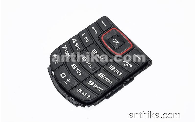 Samsung E1080 Tuş Original Keypad Black Red New