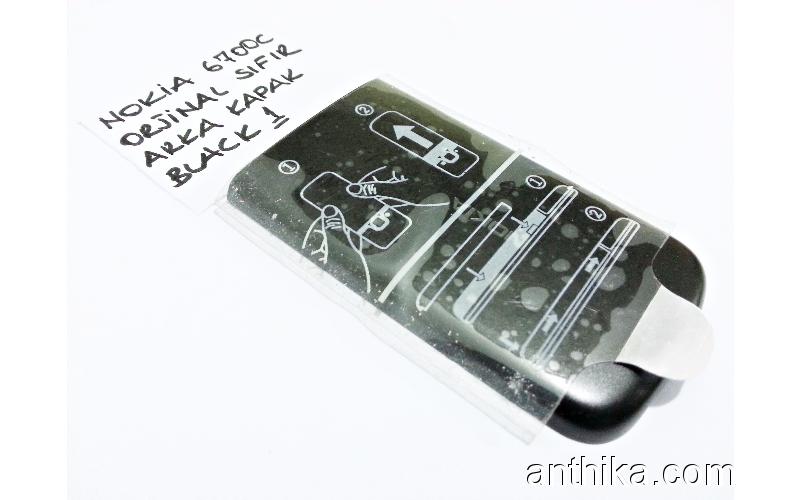 Nokia 6700 Kapak Orjinal  Battery Cover Black-1