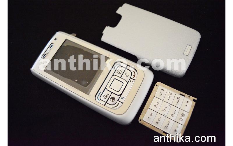 Nokia E65 Kapak Tuş Set High Quality Cover and Keypad Silver New