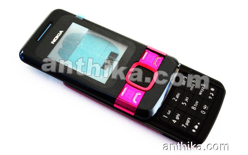 Nokia 7100 Supernova Kapak Kasa Tuş Original Full Housing Black Pink New