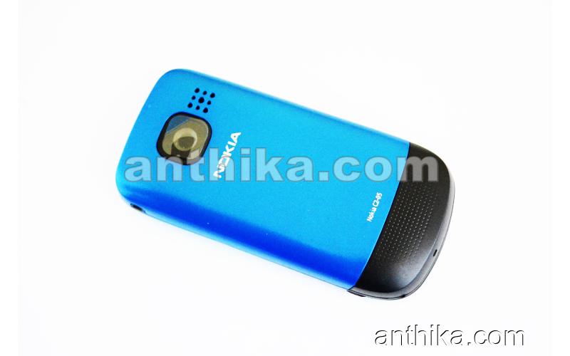 Nokia C2-05 Kapak Kasa Tuş High Quality Full Housing Blue New