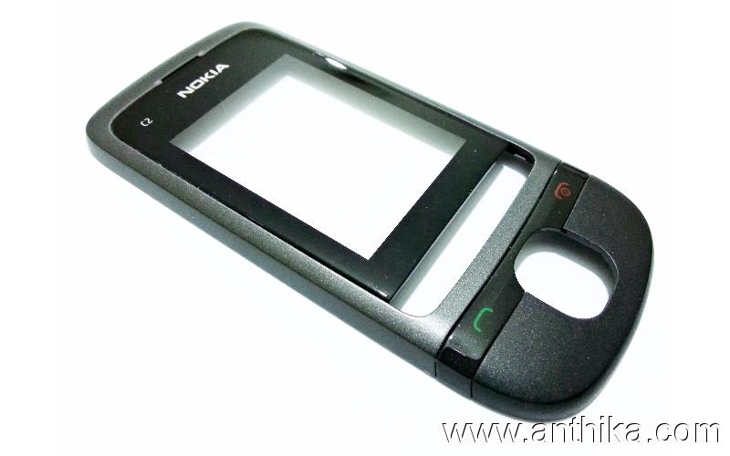 Nokia C2-05 Orjinal  Kapak Black Used Front Cover -2