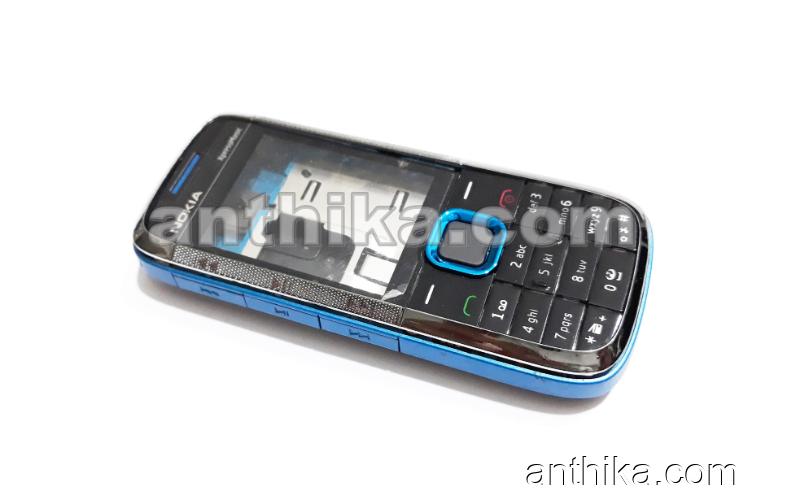 Nokia 5130 Kapak Kasa Tuş Original Middle Cover High Quality Cover Blue