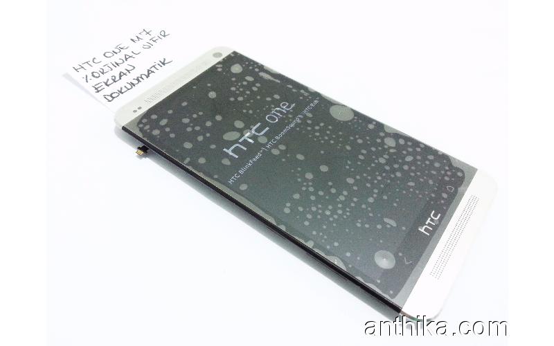 HTC One M7 Ekran Dokunmatik Orjinal Digitizer Touch Lcd Silver