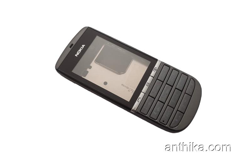 Nokia Asha 300 Kapak Kasa Tuş Dokunmatik Original Full Housing Gray Used