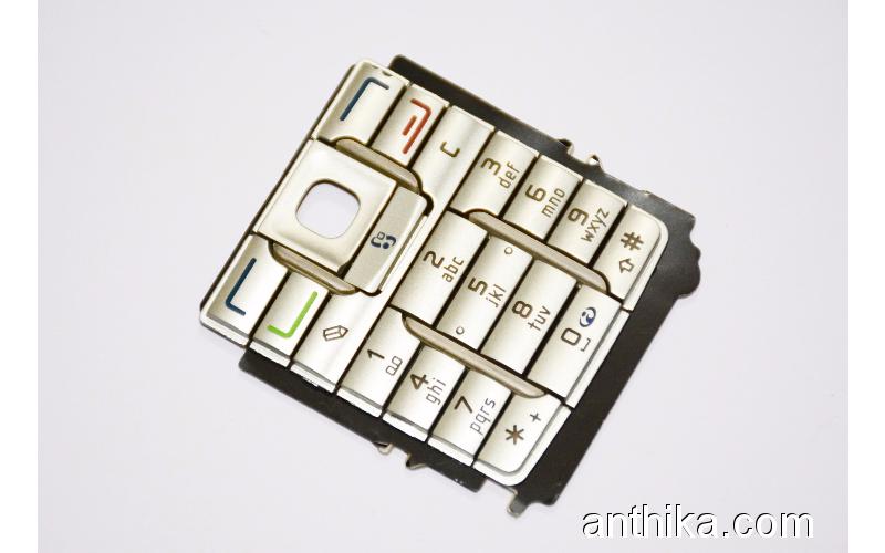 Nokia E60 Tuş Orjinal Kalitesinde Keypad Silver New