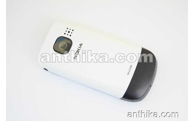 Nokia C2-05 Kapak Kasa Tuş High Quality Full Housing White New