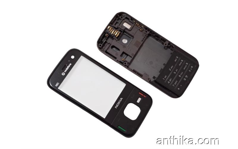 Nokia N85 Kapak Kasa Tuş Original Full Housing Black Used with Vodafone