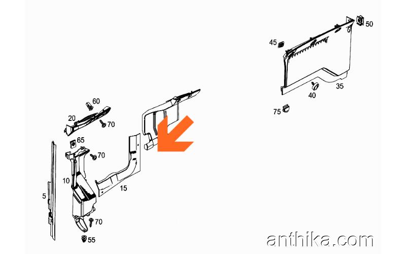 Mercedes Atego 1517 2014 Model Plastik Bakalit Parça Orjinal Çıkma