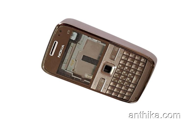 Nokia e72 E72i Kapak Kasa Tuş Anten Soket Original Full Housing Gold Used